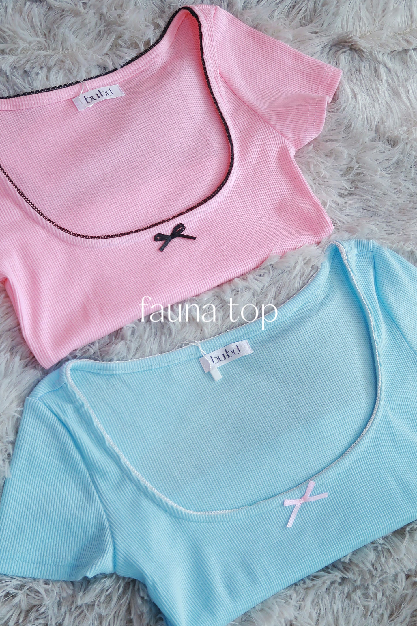 Fauna Square Neck Top In Pastel Pink