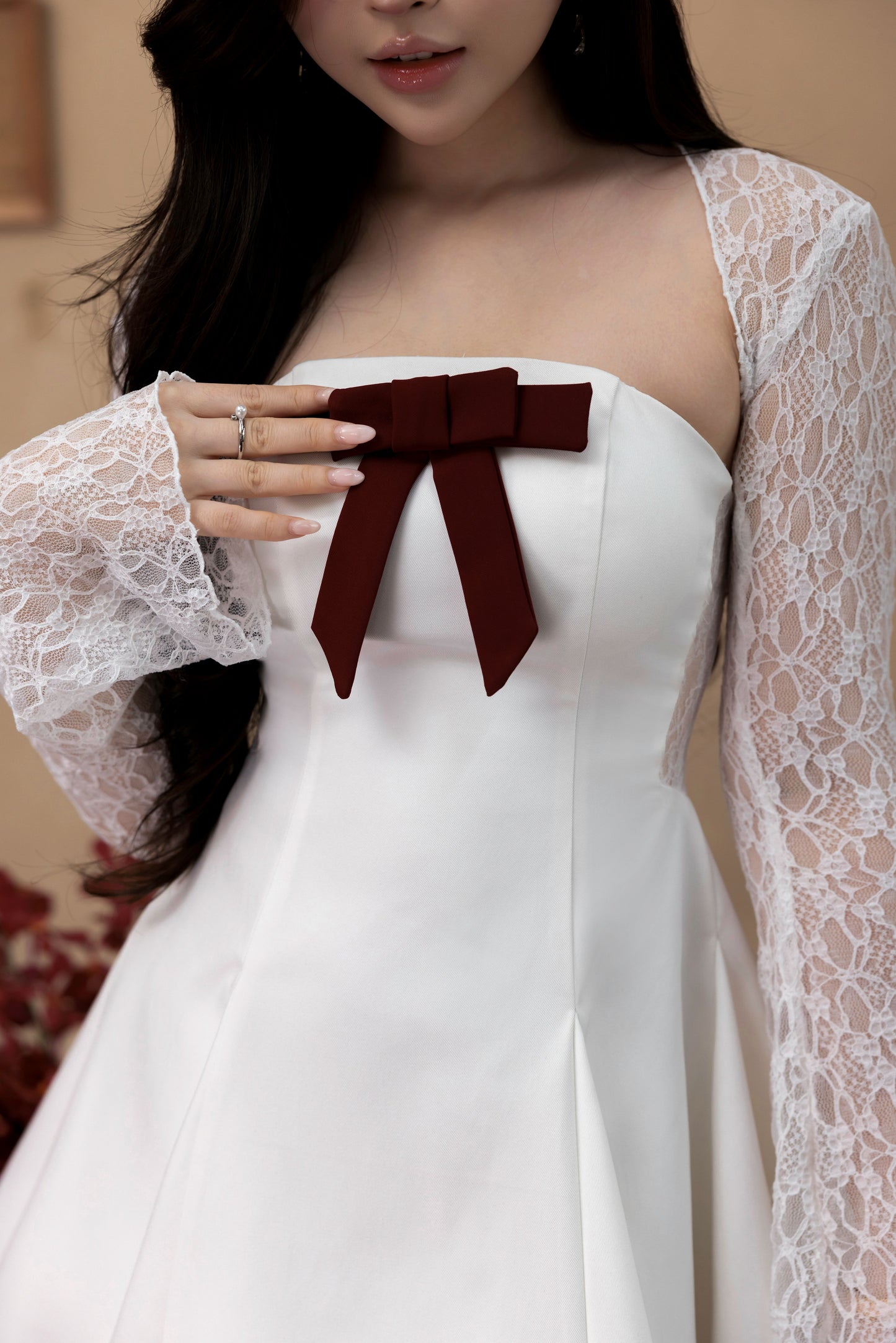 Vivienne Mini Dress with Lace Bolero (Detachable Ribbon)