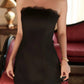 Jelina Tube Lace Dress - Black (Removable Straps)