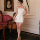 Jelina Tube Lace Dress - White (Removable Straps)