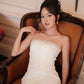 Jelina Tube Lace Dress - White (Removable Straps)