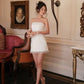 Jelina Tube Lace Dress - White (Removable Straps)