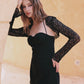 Venise Lace Bustier Halter Mini Dress