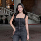 Amelia Lace Corset Top In Black