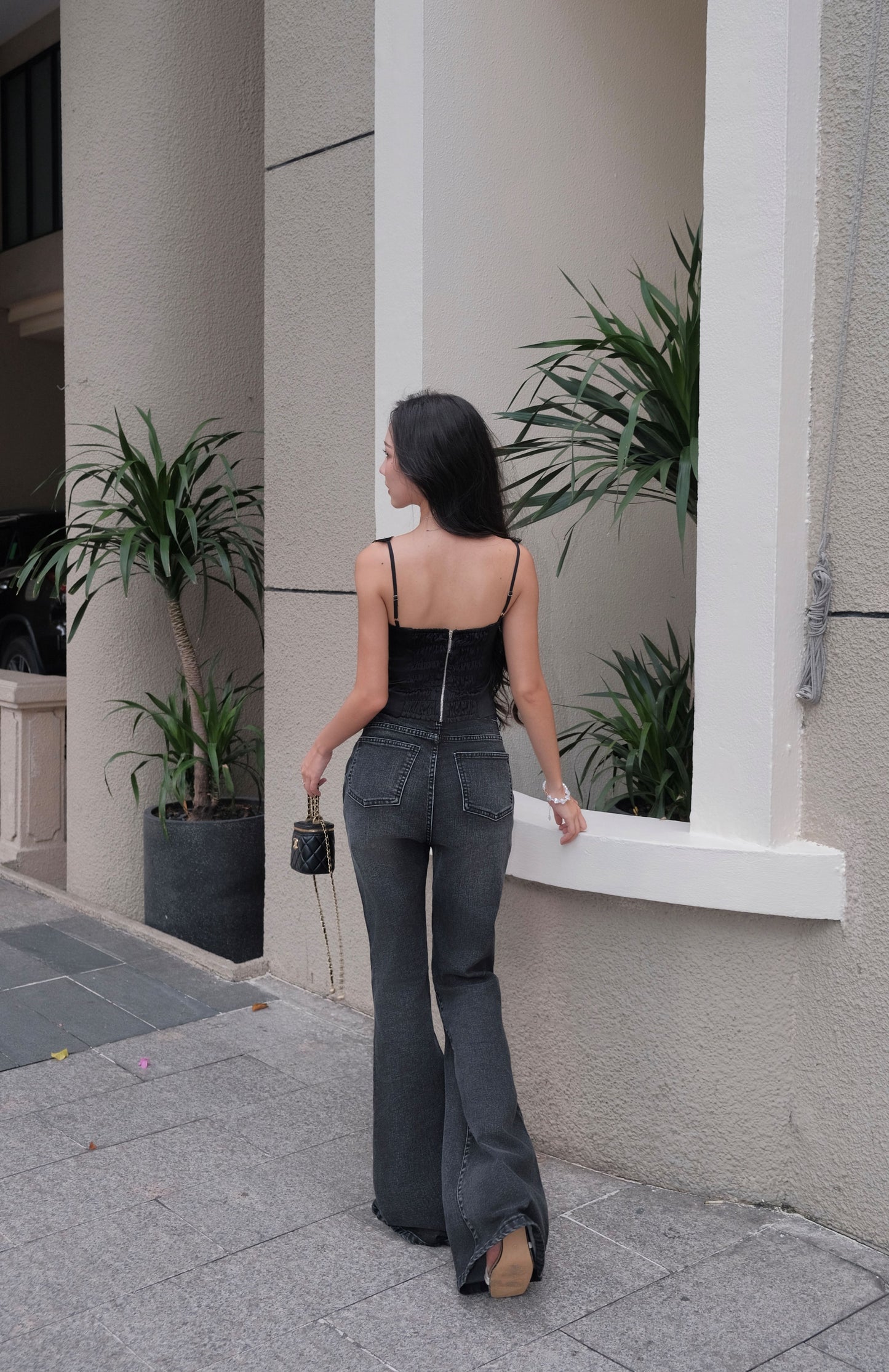 Amelia Lace Corset Top In Black