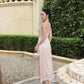 Alyssa Premium Satin Silk Maxi Dress - Rose Champagne