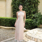 Alyssa Premium Satin Silk Maxi Dress - Rose Champagne