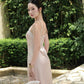 Alyssa Premium Satin Silk Maxi Dress - Rose Champagne