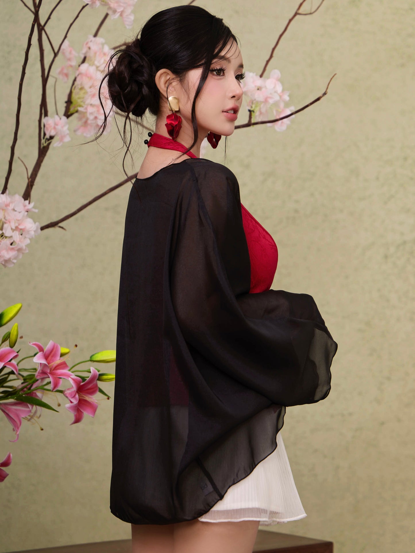 Organza Oversize Cardigan