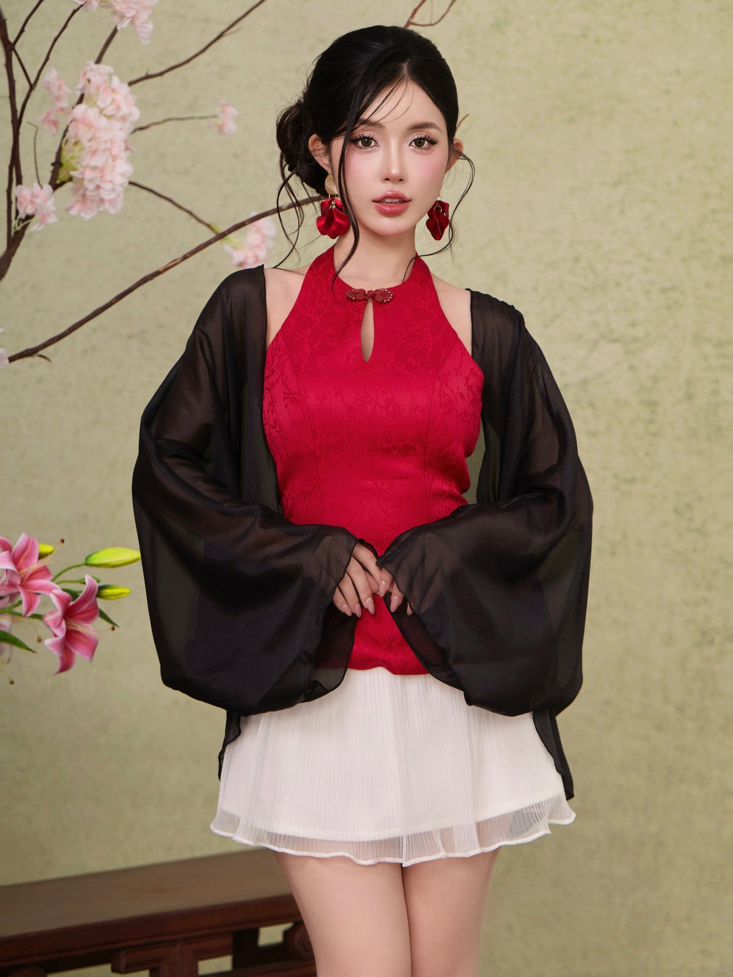 Organza Oversize Cardigan