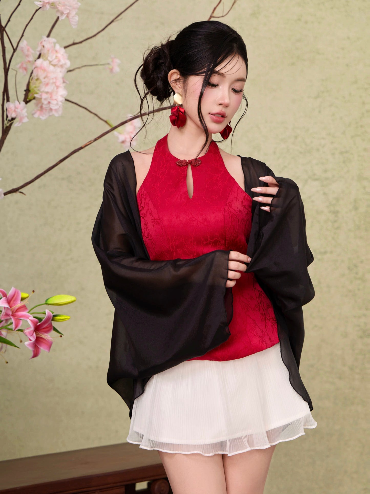 Organza Oversize Cardigan