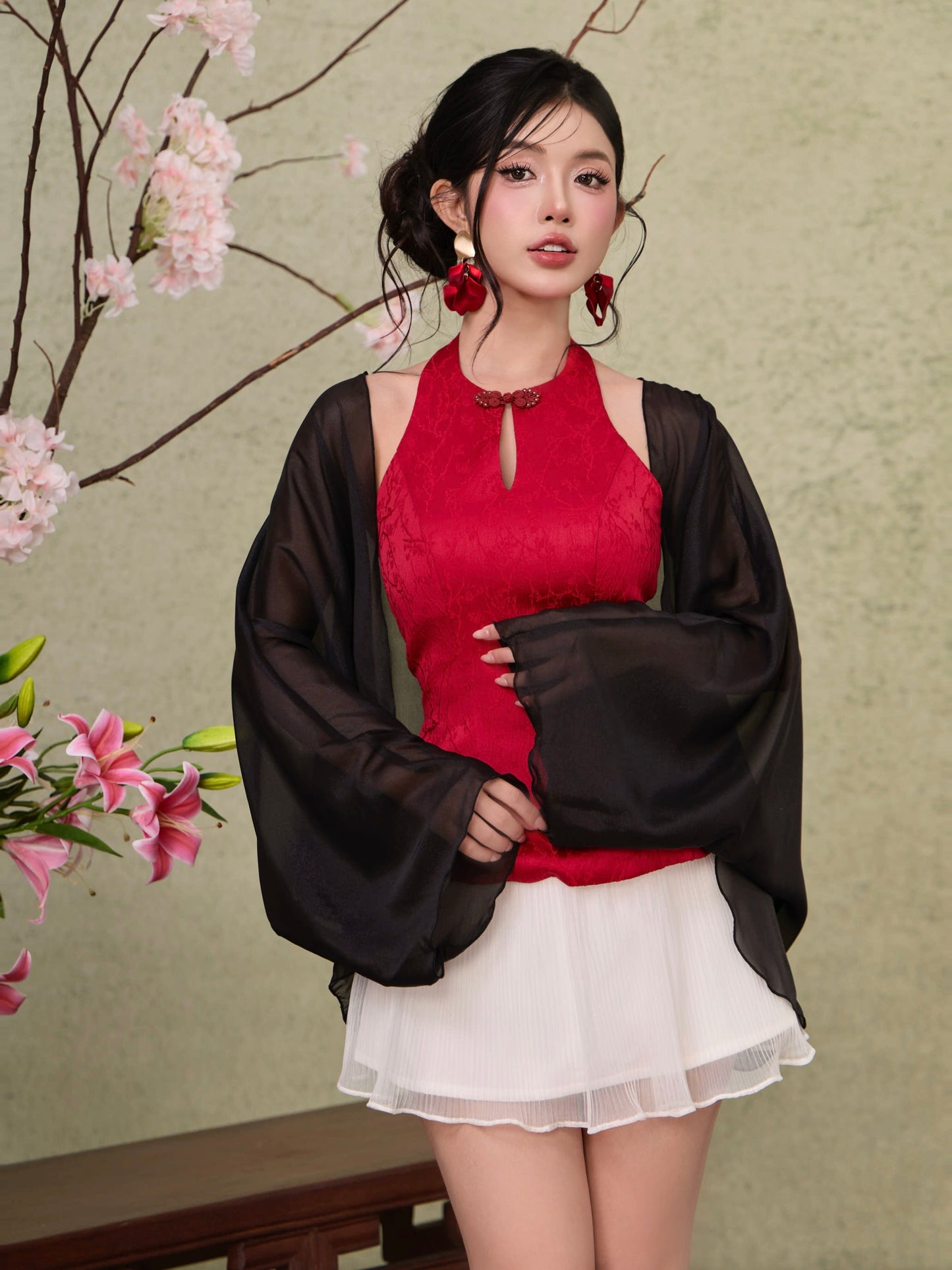 Organza Oversize Cardigan