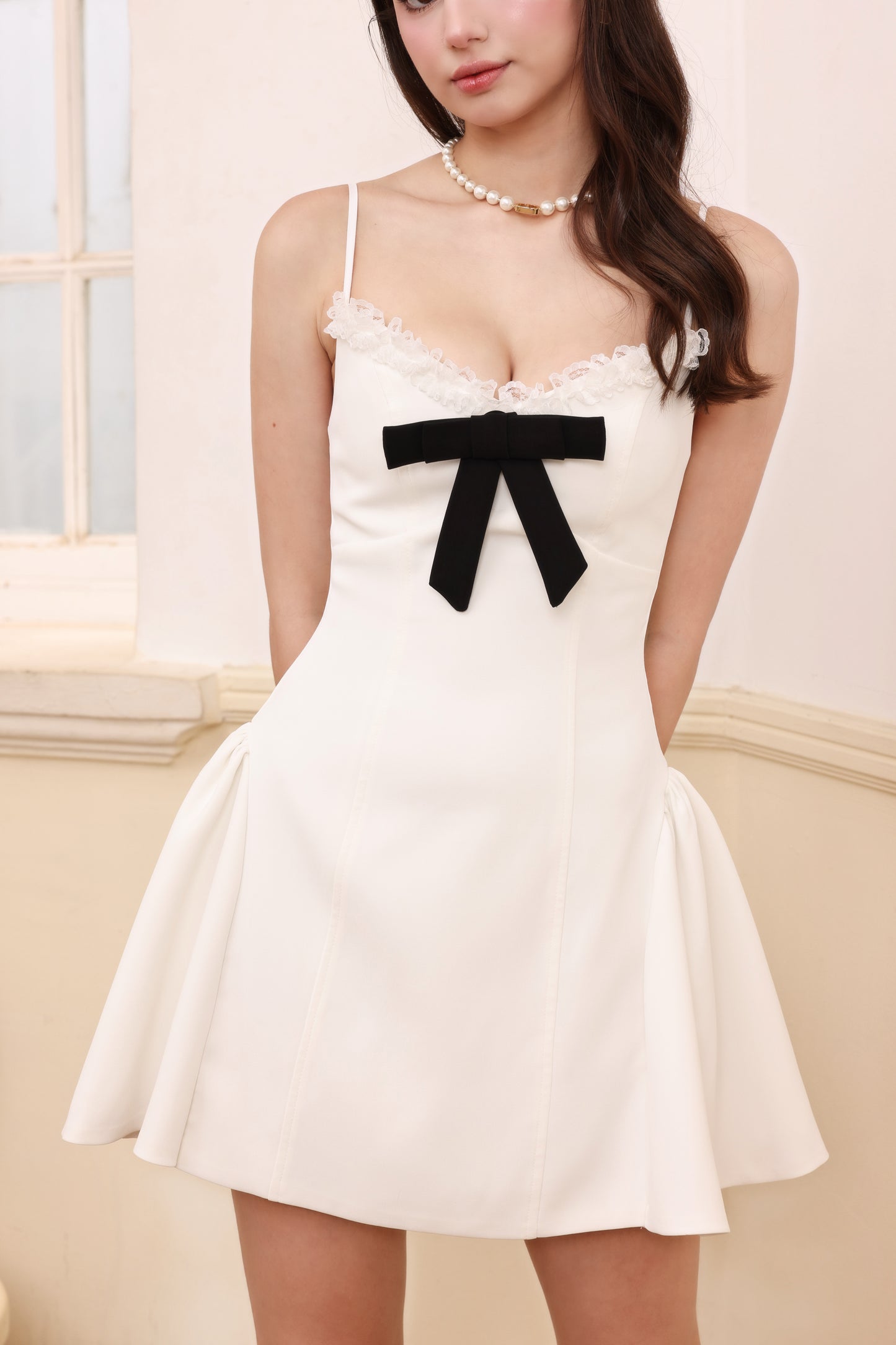 BUBD Cecilia Dress - White (Ribbon Not Included)
