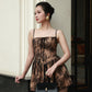 Lexi Lace Drop Waist Mini Dress - Black