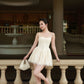 Lexi Lace Drop Waist Mini Dress - White
