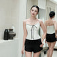 Elena Pleated Bust Top - White