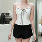 Elena Pleated Bust Top - White
