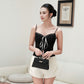 Elena Pleated Bust Top - Black