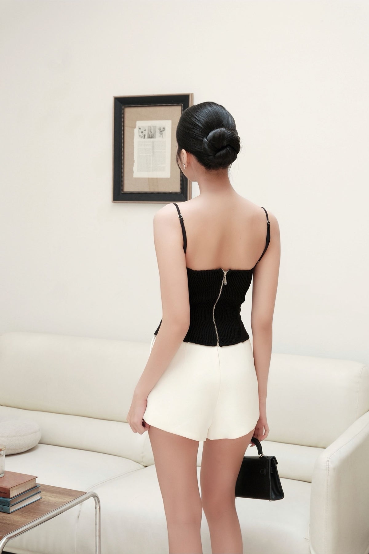 Winsy High Waisted Shorts - White