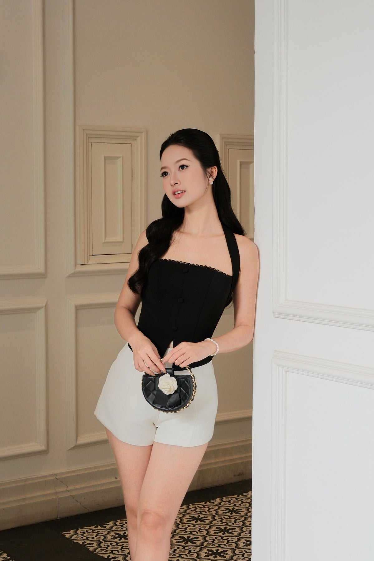 Winsy High Waisted Shorts - White