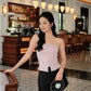 Hailey Tube Lace Top - Pink
