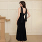 Katherine Cowl Neck Maxi Dress (Comes with Sash) - Black