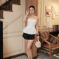 Lye Pleated Padded Top - White