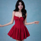 Lily Corset Dress - Muted Red