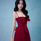 Melisse Mini Dress In Maroon (Can be worn 3 ways)