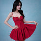 Lily Corset Dress - Muted Red