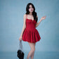 Lily Corset Dress - Muted Red