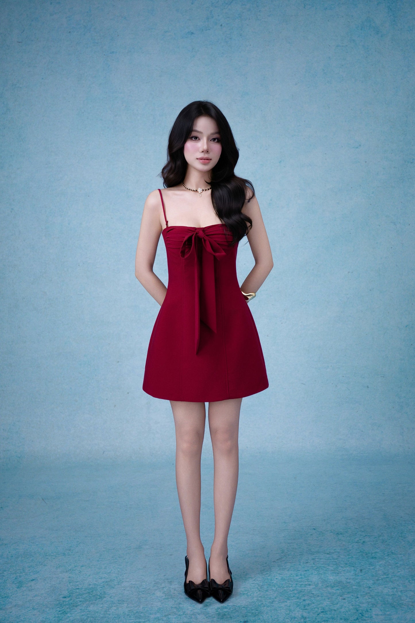 Melisse Mini Dress In Maroon (Can be worn 3 ways)