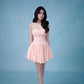 Hera Mini Dress In Light Peachy Pink
