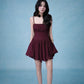 Hera Mini Dress In Burgundy