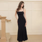 Katherine Cowl Neck Maxi Dress (Comes with Sash) - Black