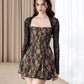 BO* Georgina Lace Mini Dress In Black (Bolero is not included)