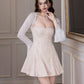 BO* Georgina Lace Mini Dress In White (Bolero is not included)
