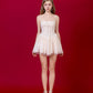 Lexi Lace Drop Waist Mini Dress - White