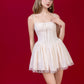 Lexi Lace Drop Waist Mini Dress - White