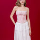 Lovia Ribbon Corset Top - Light Pink (No Boning - fake corset panelling)