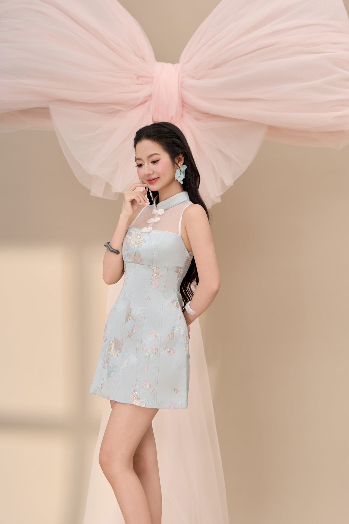 Xuen Jacquard A line Dress