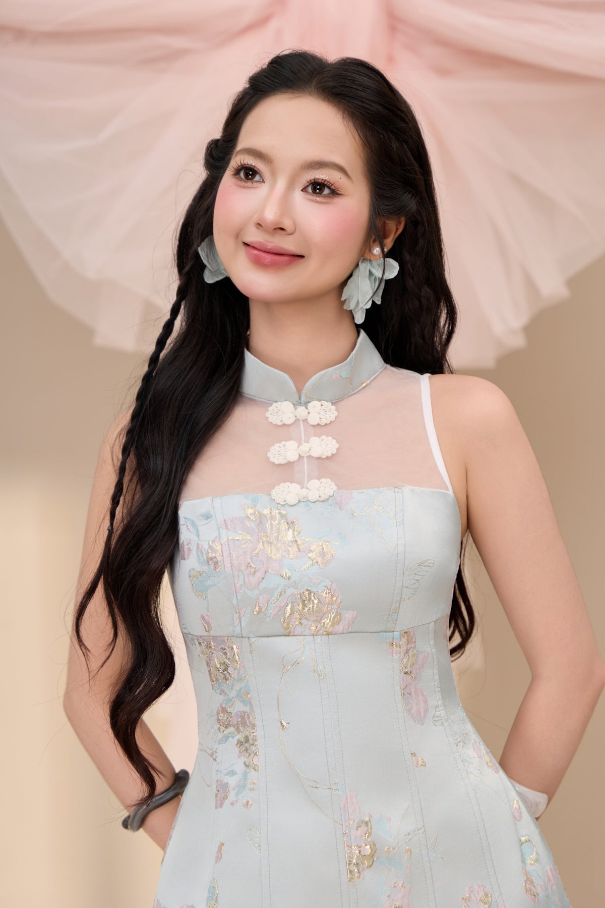 Xuen Jacquard A line Dress