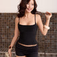 Palie Lace Square Neck Top - Black