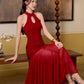 Rui Maxi Mesh Dress - Red