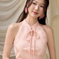 Tang Cheongsam Side Pleat Dress - Pink Jacquard