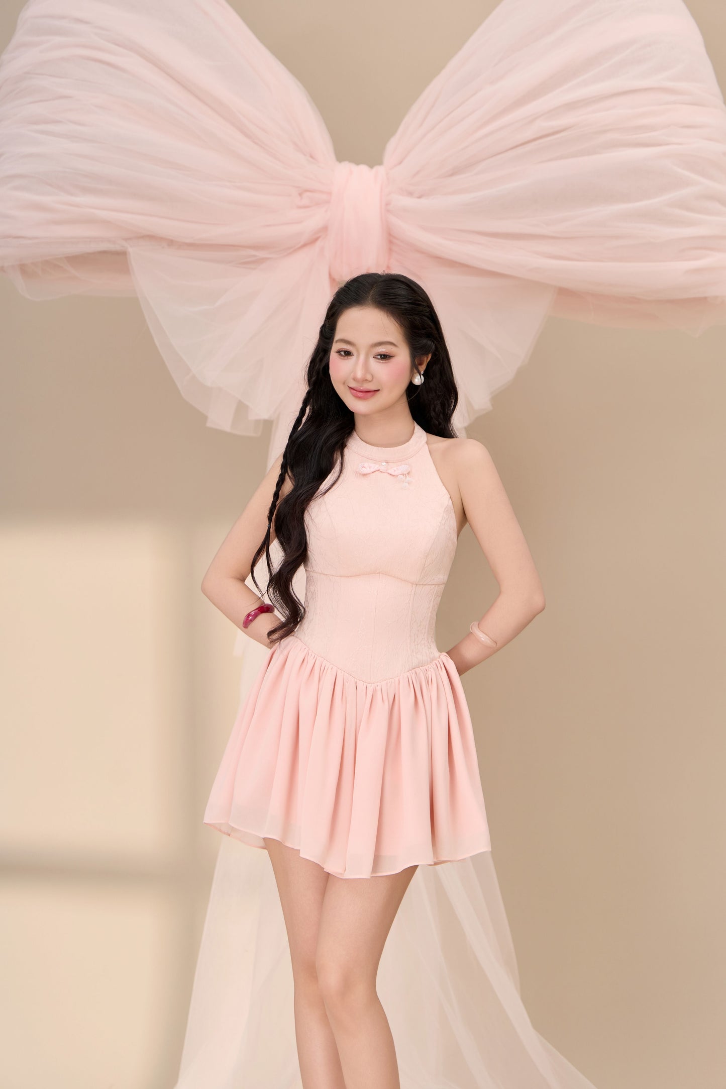 Yi Drop Waist Dress - Pink