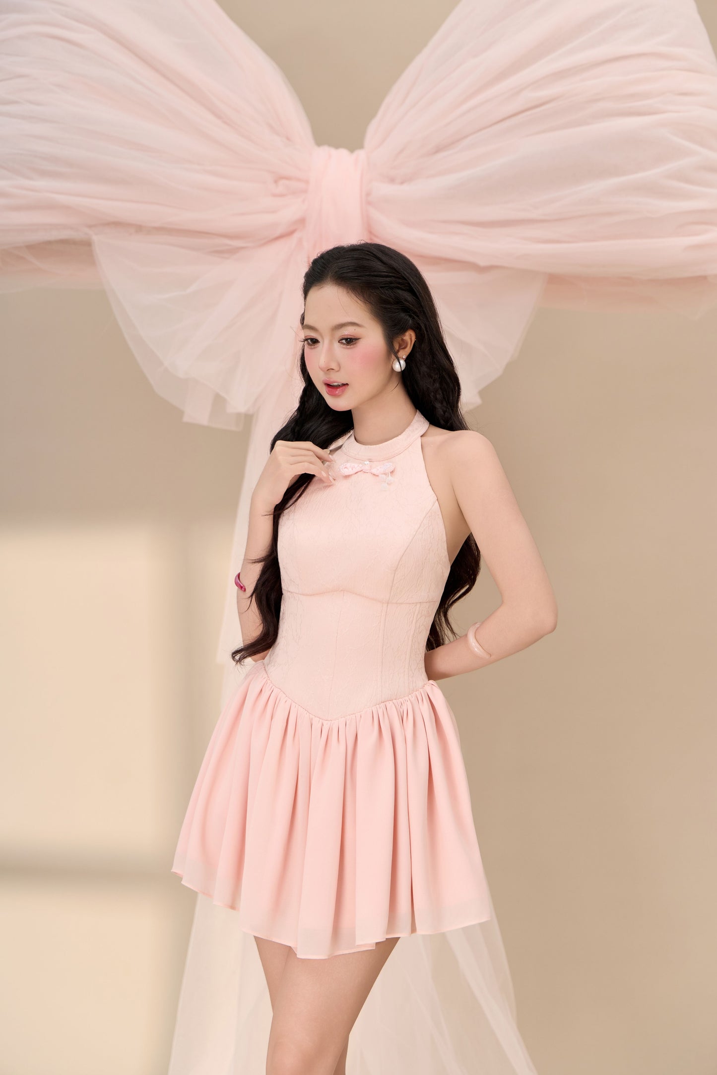 Yi Drop Waist Dress - Pink