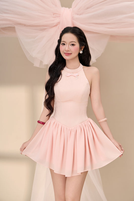 Yi Drop Waist Dress - Pink