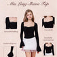 Mia long bell sleeves top - White