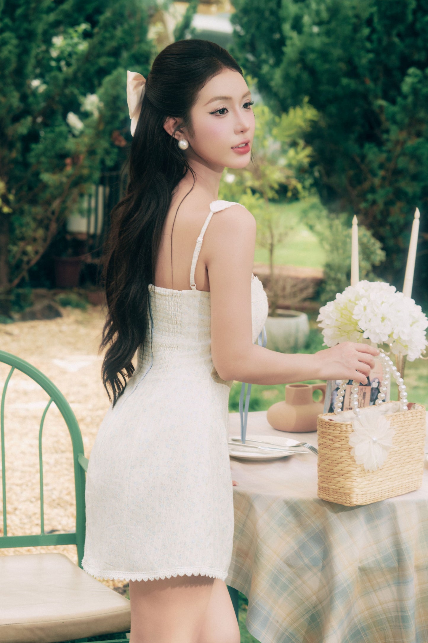 Wisteria Bustier A Line Mini Dress - Blue (PO - 40 Days)